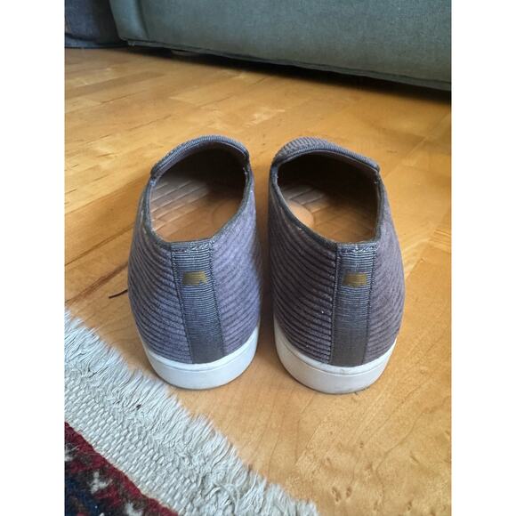 Women’s Birdies the Starling Blue Corderoy Slip-Ons, Slate Blue Color - Picture 6 of 8